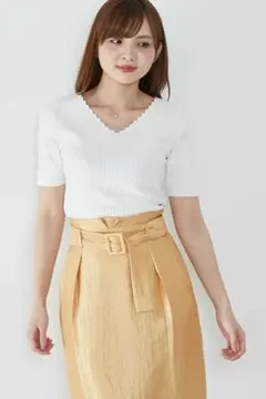 PROPORTION BODY DRESSING ハイツイストスカラVリブニット