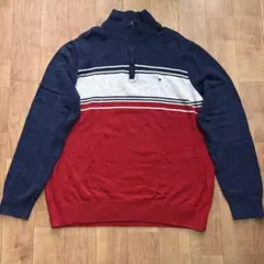 TOMMY HILFIGER ハーフジップニット XL