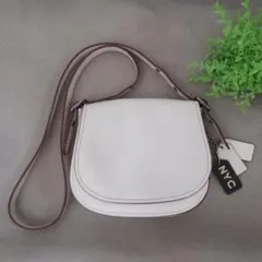 【美品】コーチ　サドルバッグ　グラブタンレザー9170　ショルダー　オフホワイト