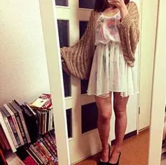 EGOIST 鍵編みカーデ