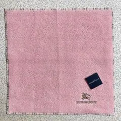 BURBERRY　バーバリー　タオルハンカチ　ノバチェック　ピンク系　約25cm