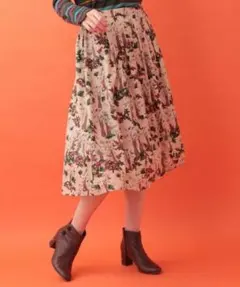 未使用タグ付き　Jocomomola ホコモモラ　フレアスカート　ベージュ　40