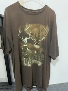 WHITETAIL DEER プリント Tシャツ ブラウン