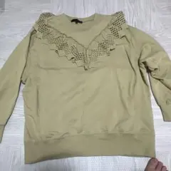 【SUGAR SPOON】☆フリル長袖☆ F size カーキ