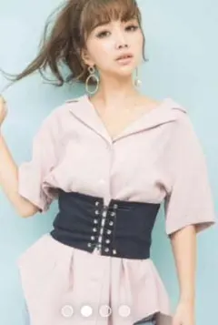 エイミーイストワール ロングシャツカーデ ピンク