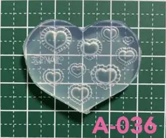 3Dネイルシリコンモールド ハート　A-036