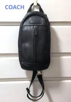 COACH ボディバッグ ブラック レザー