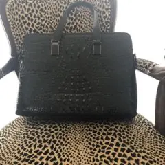 クロコ牛革トートバッグ