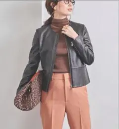 定価11万円【UNITED ARROWS】羊革 上質な皮ジャン 38 ライダース