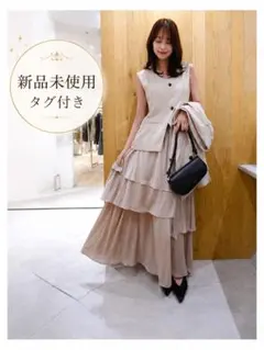 l'aubeblank Double-belted Melange Dress - メルカリ