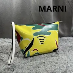 MARNI マルニ フラワープリント ポーチ 小物入れ ハンドストラップ付き