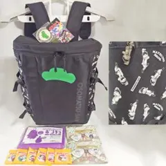 おそ松さん タグ付未使用 リュックサック レインポンチョ 一松 バッジ 一番くじ