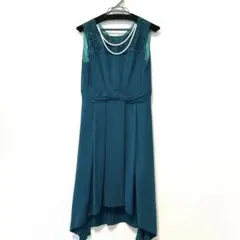 【美品】フォルムフォルマ　9号　パーティードレス　結婚式　二次会　ティール色