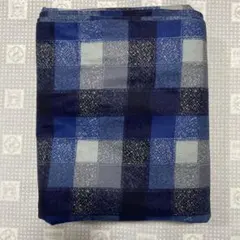 綿ネル チェック ネイビー 生地 2m