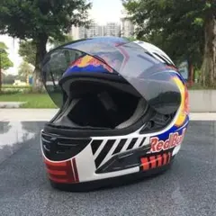 新品バイク ヘルメット フルフェイスヘルメット レッドブルー 　XLサイズのサムネイル