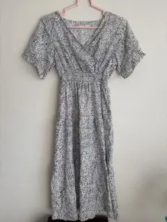 【早朝限定値引き中】ダルメシアン柄 ラップデザイン 半袖ワンピース