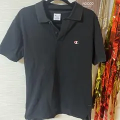 Champion ブラック ポロシャツ M