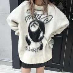 WHO'S WHO gallery ビリヤードモヘアニット　ホワイト