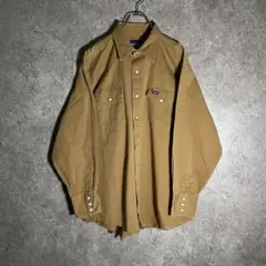 ヴィンテージWranglerウエスタンシャツ アーム太め キャメルベージュ XL