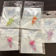 マジカルハートリボン デコレーション ワンポイントチャーム 5個 キーホルダーのサムネイル