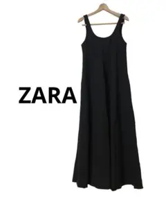 ZARA ザラ　ジャンパースカート　ジャンスカ　ロング　ブラック　サロペット