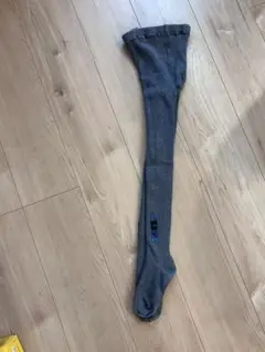 Familiar リボン付きグレーキッズタイツ　135cm