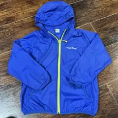 モンベル キッズ ウィンドブレーカー ナイロンパーカー 120 青