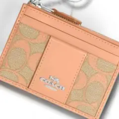COACH コーチ ミニ スキニー ID ケース・シグネチャー ジャカード