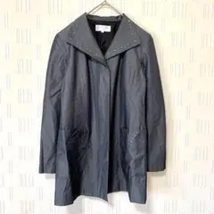 SOLEIL ソレイユ　ジャケットコート　ストーン付き　グレー　日本製　M　良品