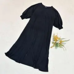 【ジーユー】GU ドルマンスリーブワンピース ブラック L