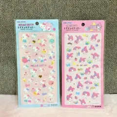 【新品】ハローキティ マイメロディ エポキシステッカー 2枚セット サンリオ