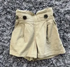 新品 未使用 美品 GU キッズ ショート パンツ 110 ベージュ