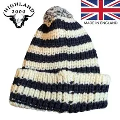 HIGHLAND 2000 UK製 ボーダー ニットキャップ ビーニー