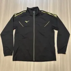ミズノ ジャージ トラックジャケット 2XL 黒 ゴールド 大きいサイズ