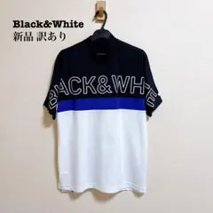 新品 訳あり ブラック＆ホワイト モックネックシャツ BGS9603WM Mのサムネイル