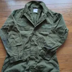 つなぎオリーブグリーン カバーオール 骨董市