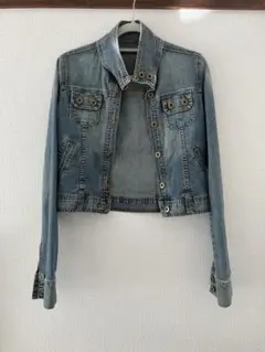 美品 Y2K ビンテージ デニム ライダースジャケット ショート丈 - メルカリ