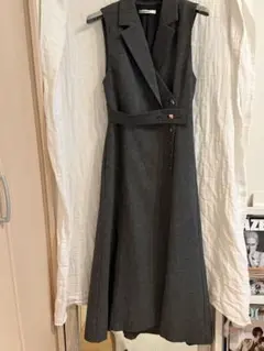 SNIDEL ノースリーブ ロングワンピース グレー