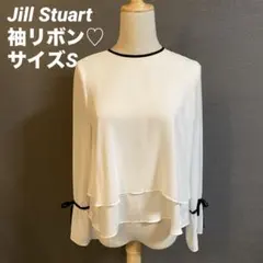 【Jill Stuart】袖リボンパイピングのブラウス シフォン生地♡のサムネイル
