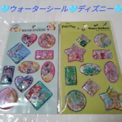 ♡新品２枚セット♡ウォーターシール♡ディズニープリンセス＆ピーターパン♡♡