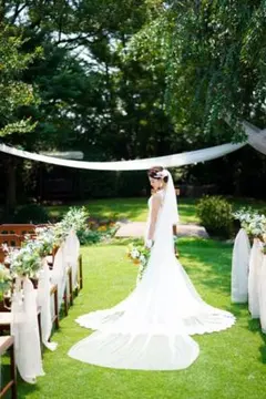 ウェディングドレスセット(ドレス・ベール・グローブ・ボレロ・ドレスバッグ)