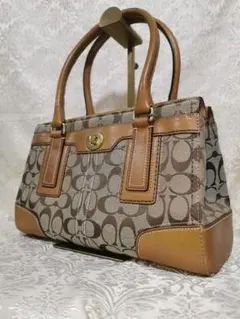 コーチ　ハンドバッグ　ミニボストン　シグネチャー　ターンロック　11062