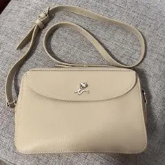 アニエスベー ステッチ ショルダーバック ベージュ+おまけ付き