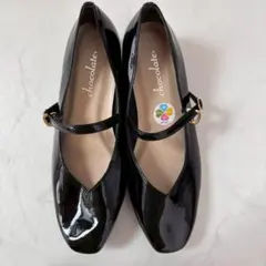 chocolate パンプス エナメル ストラップ 25.0
