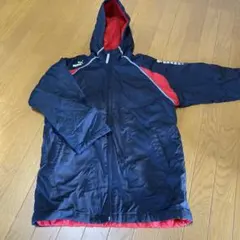 PUMA フード付きベンチコート ブラック/レッド　サイズ160 サイズM