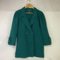 Leilian レリアン ダブルコート グリーン レディース