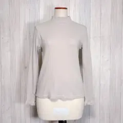 【ユニクロ】長袖 ハイネックリブカットソー シンプル レイヤリング すっきり L