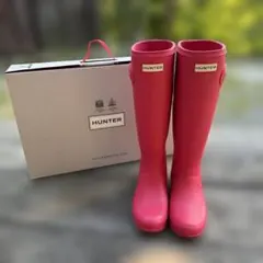 HUNTER ハンターレインブーツ ピンク 22cm 箱付