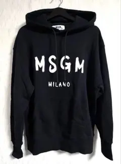 【美品】MSGM ロゴパーカー S ブラック イタリア製