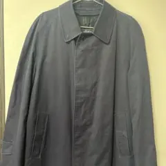 英国製 バーバリー 紺 ステンカラー コート ビンテージ